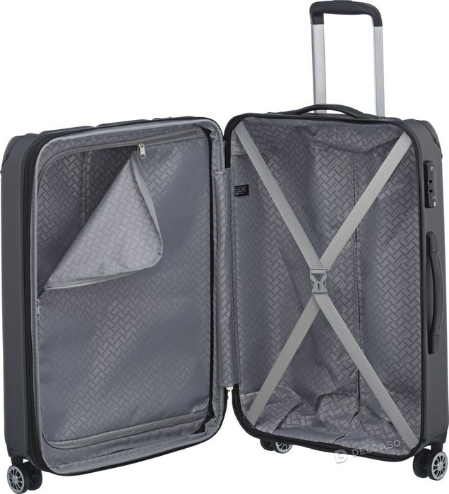 Střední rozšiřitelný kufr Travelite City 68 cm antracitový, fotografie 3
