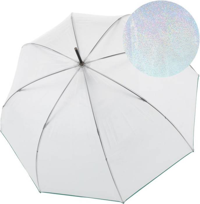 Dámský holový deštník Knirps C.760 Stick Transparent Stardust agave, fotografie 2