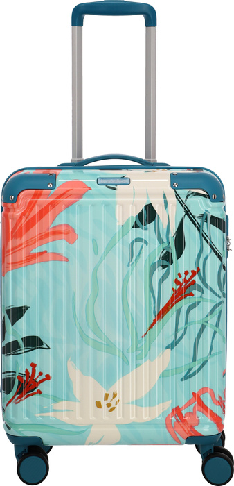 Kabinový kufr Travelite Cruise Print 55 cm – tyrkysová lilie, fotografie 3