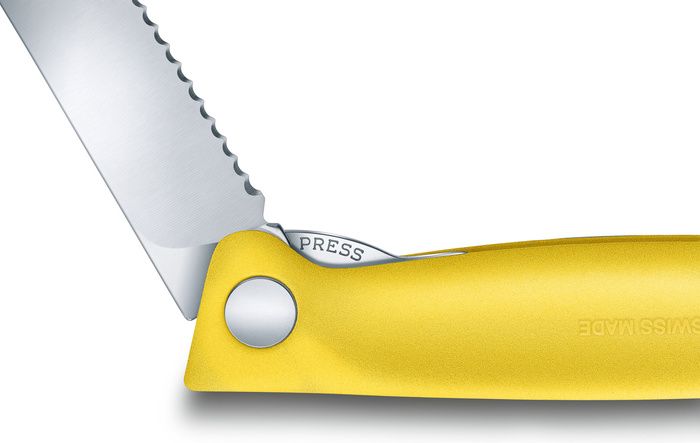 Skládací kuchyňský nůž Swiss Classic Victorinox Žlutý, fotografie 3